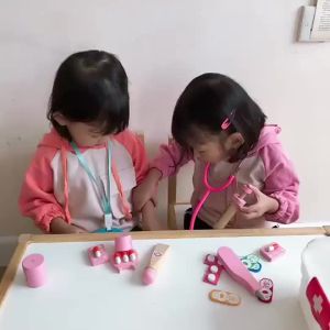 Đồ Chơi Bác Sĩ Nhỏ Bằng Gỗ Bộ Dụng Cụ Y Tế Bé Gái Trẻ Em 3 Tuổi Y Tá Ống Nghe Cậu Bé 5 Dụng Cụ Cho Bé