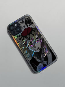 My Hero Academia Anime Ghost Slayer Creative Transparent Laser Engraving Mobile Phone Case for Apple 16Promax 15 14 13Promax