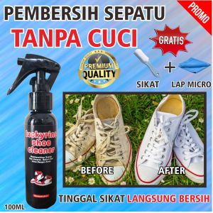 PEMBERSIH SEPATU TANPA CUCI LUCKYRINS SHOE CLEANER GRATIS SIKAT SEPATU DAN LAP MICROFIBER