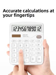 deli | Large Display Large Buttons Solar Power Calculator for Business Office