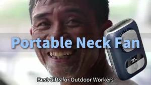 Newmsnr | Portable Waist Fan 4000mAh Battery Wearable Neck Fan LED Electric Fan 12H Working Rechargeable Handheld Cooling Fan for Outdoor