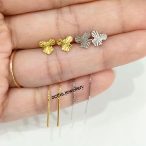 ANTING JARUM DEWASA PERAK 925 ASLI LAPIS MAS