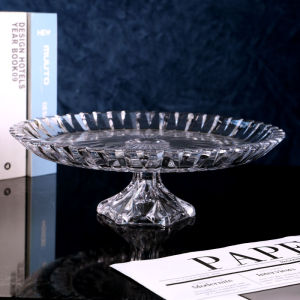 KTV Hotel Special Plate Fruit Plate Fashion European Style Large Crystal Glass Display Fruit Plate