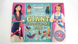 Disney Princess Colour Me Pad Giant Colouring Book With 50+ Stickers For Kids