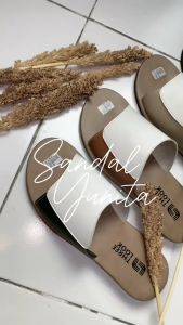 YUNITA 3LOOK Sandal Wanita Slop Kokop Slide Slip On Anti Licin Sol Karet Teplek Pastel Motif Kombinasi Sendal Flat Color Series Terbaru 2024