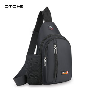 OTOHE Mens Chest Bag Outdoor Messenger Bag Fashion Waterproof Bag Travel Shoulder Bag Large Capacity Casual Bag Leisure Sport Street Bag for College Student