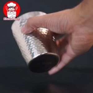 แก้วหรู SUS304 FOODGRADE 2 ชั้น ลวดลายคริสตัล ความจุ 300 ml