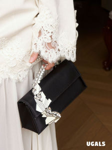 UGALS | French Silk Embedded Diamond Evening Bag