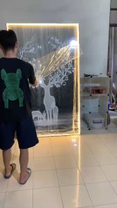Tranh Điện LED Tranh Treo Tường Tranh Hươu Phong Thủy Hút Tài Lộc phù Hợp Treo Phòng Khách Cửa Hàng