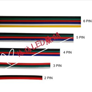 Single Color RGB RGBW LED Strip Lights 22AWG 2 3 4 5 6 Core Colorful Wiring Connection Line Home Decor Lighting Accessories