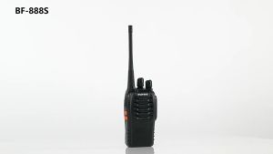 Baofeng 888S 5W 16Ch 400-470MHz Walkie-Talkie (Black) Two-Way Radio with Handset 2CH Radio with Headphones