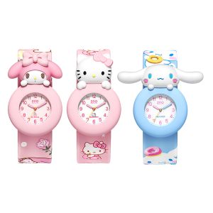 Sanrio Hello Kitty Kids Quartz Watch with 30M Waterproof Silicone Cute Luminous Timepiece 307