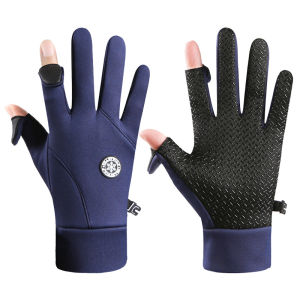 Cycling Gloves Autumn Winter Warm Men Outdoor Hiking Gloves Driving Touchscreen Anti-Slip Motorcycle Water-Repellent Gloves