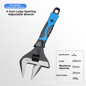 Short Handle Adjustable Wrench Multifunction Large Opening