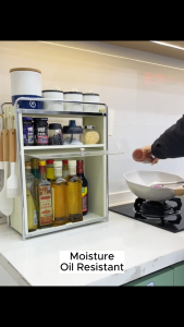 SimpleJoy Spice Storage Cabinet with Chopstick holder Kitchen Condiments Organizer Side door Design