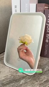 Makeup Mirror LED Dimmable Touch Screen Warm White Portable Standing Folding Desk top mirror