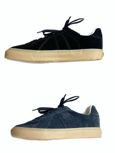 RADIUM Mens Sport Shoes Matte Leather Low Top Suede Panel Retro De Xin Skate Shoes Casual Slip-On round Toe Rubber Outsole