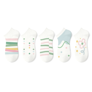 PRIMEET | Cute No-Sew Short Socks Cartoon White