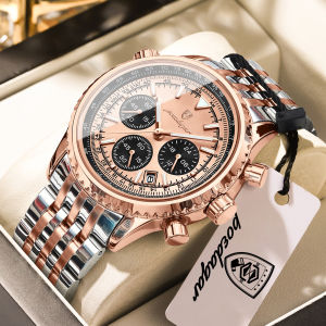 POEDAGAR | POEDAGAR Luxury Business Mens Watch Waterproof Luminous Date Chronograph Man Watch Quartz Stainless Steel Sport Watches For Men