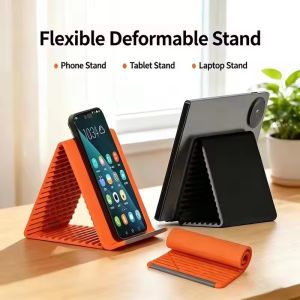 Flexible Foldable Silicone Phone Holder / Portable Non-Slip Desk Stand for Phone / Adjustable Lazy Cellphone Stand / for Travel Office Bed