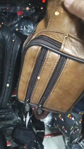 BEG PINGGANG KULIT LEATHER WAIST BAG POUCH BAG KULIT