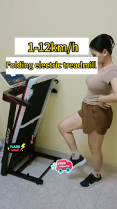 MY-HI Home fitness treadmill foldable multi-functional treadmill 12speed adjustable LED display load 300KG