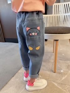 Quần jean bé gái thu đông mèo xanh J1201