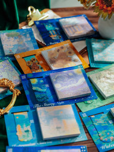 Magnetic Creative Cultural Vintage Sunflower Blossoming Apricot Blossom Rhone Lily Notes Bookmark Set Sticky Tearable Messages