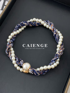 CAIENGE | Stylish Magnetic Clasp Scarf Necklace For Layering And Neck Protection