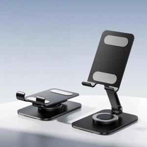 Heavy Duty Rotating Cell Phone Stand Adjustable 720° Rotation Metal Base for Gaming Video Calls Live Show