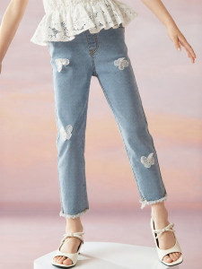 Ask Junior | Spring Autumn New Style Girls Denim Pants 9/10 Length