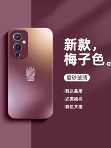 New Year Limited Edition OnePlus 9 pro Protective Case Luxury Frosted Glass Full Cover Shockproof Plum Color 9R Simple Creative Personalized