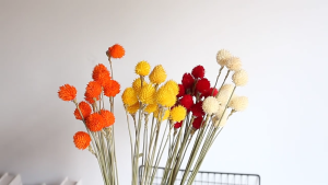 50cm Strawberry Dried Fruit Natural Preserved Everlasting Flower Bouquet DIY Creative Dried Strawberry Flower with Pistachio for Home Decor
