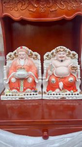 [10inch] Tượng Thần Tài Thổ Địa ngồi ghế- Sứ Đức Hóa cao cấp nhập khẩu Đài Loan Cao 25cm