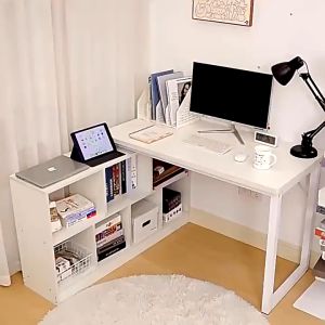 Bàn làm việc chữ L kèm kệ sách thông minh thương hiệu LAROT - GM131