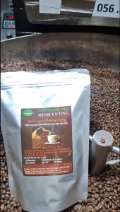 500gr cà phê hạt rang mộc  Cà phê hạt pha máy Robusta rang mộc - Minh Cường Coffee