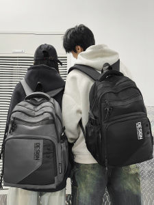 Durable High Capacity Backpack for Junior And High School Boys Casual Simple Style Waterproof Shoulder Bag for Teenagers