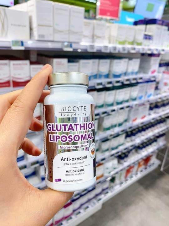 BILL PHÁP] Viên uống Glutathion Liposomal Biocyte (L-Glutathione)