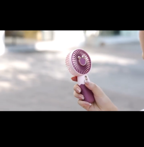 K&K Portable Mini USB Fan – Handheld Rechargeable Quiet with Phone Holder for Travel & Desk