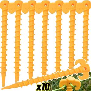 10pcs Outdoor Camping Tent Pegs Ground Nails Screw Anchor Stakes Pegs Hiking Tent Stakes Pins Tent Accessories