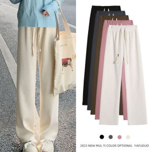Casual Women Corduroy Long Pants Autumn Winter High Waist Wide Leg Pants Thick Female Long Pants Trousers