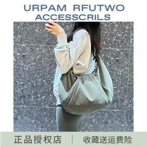 URPAM RFUTWO Sports Fitness Bag Womens Lightweight Half-Moon Tote Bag New 2025 Dumpling Bag Nylon Fabric Casual Use