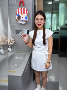 Mini Handheld mop for wiping the table hand-held hands-free cotton-absorbing foldable bathroom kitchen housework two cotton-absor迷你手持小拖把