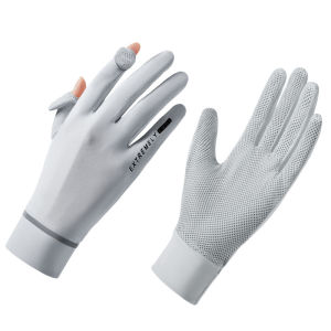 MiiOW | Gloves MiiOW Ice Silk chống tia UV mỏng thoáng khí hở ngón dài dùng cho xe điện mùa hè chống nắng khi lái xe