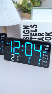 Digital LED Wall Clock Multi-functional Large Screen Date Week Display Table Clock for Room Student
