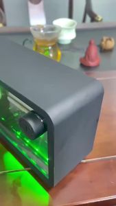 Loa Bluetooth không dây cầm tay loa âm thanh Hi-Fi thủy tinh hữu cơ trong suốt Máy phát nhạc ánh sáng xung quanh nhiều màu RGB