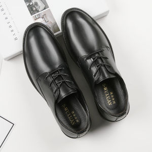 Black Formal Shoes for Men Wedding Groomsmen British Style Leather Shoes Casual Slip-On Loafers Thick Bottom Rubber Sole