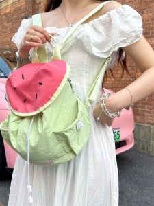 กระเป๋าเป้สะพายหลังแบบสะพายไหล่พกพาขนาดเล็กสำหรับเด็กผู้หญิง น้ำหนักเบา กันน้ำ ดีไซน์ผลไม้และผัก กระเป๋าเดินทางแบบลำลอง