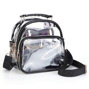 Transparent PVC Ladies Small Handbags Stadium Approved Women Clear Bag Fashion Waterproof Simple Crossbody Shoulder Bags