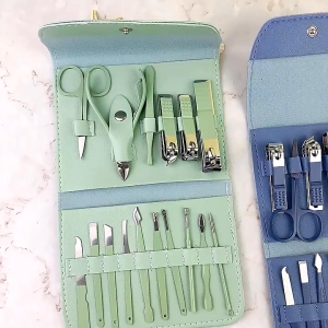 Set Gunting Kuku Manicure Pedicure 16 Pcs – Alat Perawatan Kuku Lengkap Stainless Steel Anti Karat dengan Case Portable Harga Ekonomis & Kualitas Premium